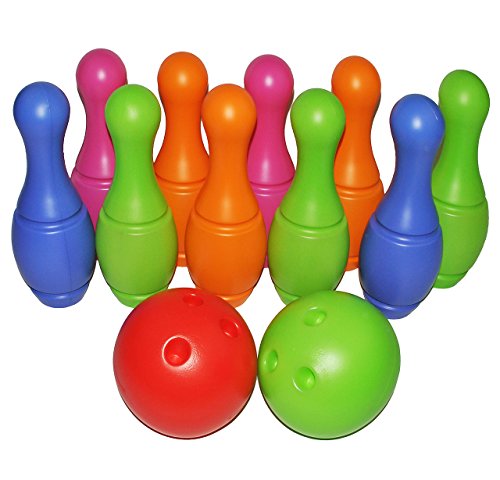 alles-meine.de GmbH 12 TLG. Set - großes XXL - Kegelspiel/Bowlingspiel Größe und Modell wählbar XXL - 33 cm Kegel - 12 TLG. Set - aus Kunststoff/Plastik - für Außen + Inn.. von alles-meine.de GmbH