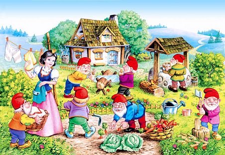 alles-meine.de GmbH 120 Teile Puzzle - Kinderpuzzle/für Kinder - Schneewittchen - GEBRÜDER Grimm/MÄRCHEN Castorland und die 7 Zwerge von alles-meine.de GmbH