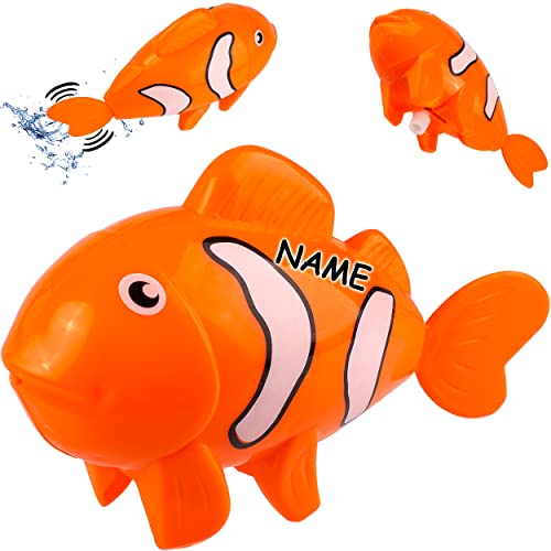 alles-meine.de GmbH 2 Stück Aufziehtiere/Badewannenspielzeug - Fisch - inkl. Name - zum Aufziehen - schwimmt selbst im Wasser - Schwimmtier/aufziehen - für Badewanne/Bade.. von alles-meine.de GmbH