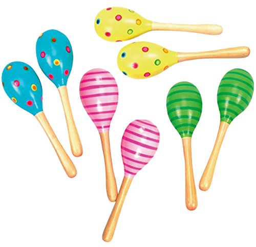 alles-meine.de GmbH 2 Stück: Maracas/Holz-Rasseln - aus Holz - Perkussion - für Kinder & Erwachsene - Musikintrument/Instrument - Musikinstrumente - Rassel/Holzrassel - HOL.. von alles-meine.de GmbH