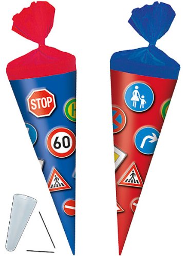 alles-meine.de GmbH 2 Stück: Schultüte - Verkehrszeichen 20 cm - mit Kreppabschluß - mit/ohne Kunststoff Spitze - Zuckertüte ALLE Größen rund z.B. für Fahrschule und Führersche alles-meine.de GmbH 2 Stück: Schultüte - Verkehrszeichen 20 cm - mit Kreppabschluß - mit/ohne Kunststoff Spitze - Zuckertüte ALLE Größen rund z.B. für Fahrschule und Führersche von alles-meine.de GmbH