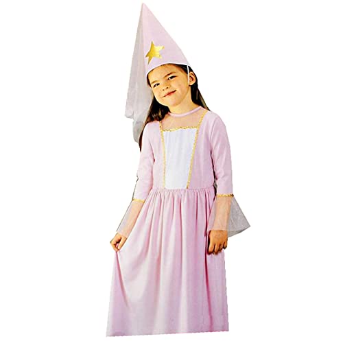 alles-meine.de GmbH 2 TLG. Kostüm Fee/Elfe/Prinzessin 7 bis 9 Jahre - Gr. 128-140 - Ink. Hut - Karneval Mädchen Kleid rosa für Kinder Kind Kinderkostüm Fasching - Elfenkost.. von alles-meine.de GmbH