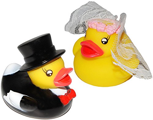 alles-meine.de GmbH 2 TLG. Set - Brautpaar - Enten - Schwimmtiere - Quietschtier/Figur Quietschfigur - Hochzeitspaar - Braut & Bräutigam/Hochzeit - Schwimmtiere - Badeent.. von alles-meine.de GmbH