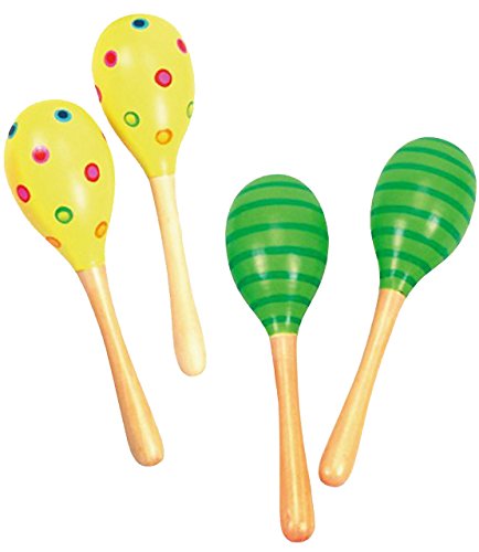 alles-meine.de GmbH 2 TLG. Set Maracas/Rumba-Rasseln - aus Holz - für Kinder & Erwachsene - Perkussion - Rasseln/Holzrasseln - Musikintrument/Instrument - Musikinstrument.. von alles-meine.de GmbH