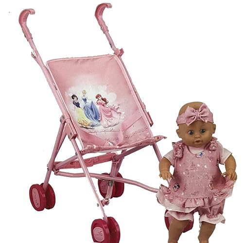 alles-meine.de GmbH 2 TLG. Set - Puppenwagen + Puppe - Princess - Sportwagen - Buggy - Prinzessinnen Hauck - Kinderpuppenwagen Kinderwagen für Puppen - rosa pink Arielle Schneewi.. von alles-meine.de GmbH