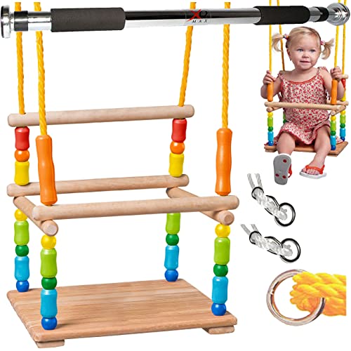 alles-meine.de GmbH 2 TLG. Set Schaukel aus Holz & Türreck - Gitterschaukel/Kinderschaukel - Leichter Einstieg ! __ mitwachsend & verstellbar___ Babyschaukel - Kleinkindscha.. von alles-meine.de GmbH