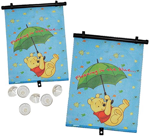 alles-meine.de GmbH 2 TLG. Set: Sonnenschutz - Rollo / - Winnie Pooh - für Fenster und Auto - Seitenscheibe/Sonnenblende Kinder - Sonnenrollo Fensterschutz Rollos - Teddybä.. von alles-meine.de GmbH