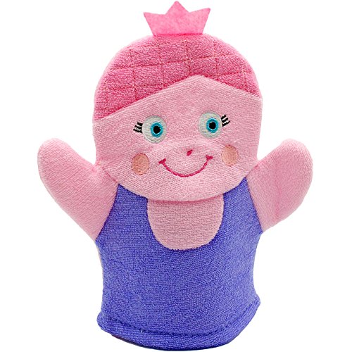 alles-meine.de GmbH 2 in 1: Waschhandschuh/Handpuppe - Prinzessin/Königin - Frottee - 100% Baumwolle - für Kinder & Erwachsene - Handspielpuppe/Waschhandschuhe - lusti.. von alles-meine.de GmbH