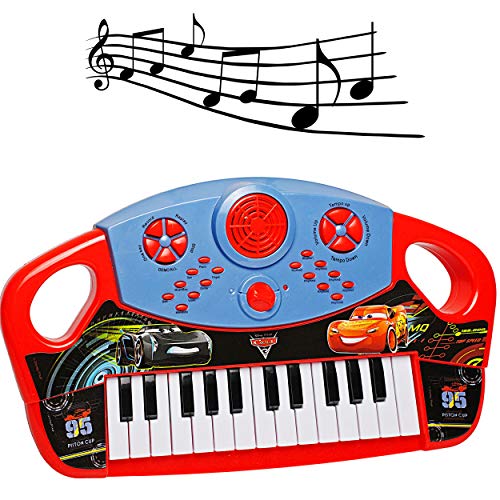 alles-meine.de GmbH 25 Funktionen + Aufnahme - elektrisches E-Piano/Keyboard - Cars/Lightning McQueen - Auto - Funktion/Sound & Melodien/Rhythmus - mit Verzerrer ! sp.. von alles-meine.de GmbH