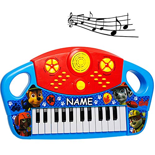 alles-meine.de GmbH 25 Funktionen + Aufnahme - elektrisches E-Piano/Keyboard - Paw Patrool - Hunde - inkl. Name - Funktion/Sound & Melodien/Rhythmus - mit Verzerrer ! s.. von alles-meine.de GmbH