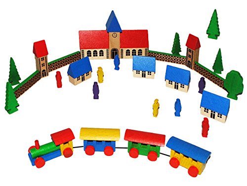 alles-meine.de GmbH 26 TLG. Set: Dorf mit Eisenbahn, Schule, Häuser & Bäume, Figuren und Zäune - aus Holz - Baukasten - Original Erzgebirge - ideal für Holzeisenbahn Gebäude Zube.. alles-meine.de GmbH 26 TLG. Set: Dorf mit Eisenbahn, Schule, Häuser & Bäume, Figuren und Zäune - aus Holz - Baukasten - Original Erzgebirge - ideal für Holzeisenbahn Gebäude Zube.. von alles-meine.de GmbH