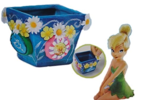 alles-meine.de GmbH 3-D Blumentopf - Bastelset mit Fairy - Tinkerbell - malen Malset - Fairies Princess Mädchen - Komplettset für Kinder - Kinderzimmer - Übertopf Übertopfe von alles-meine.de GmbH