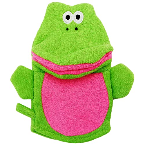 alles-meine.de GmbH 3-D Effekt Waschhandschuh/Handpuppe - lustiger Frosch - Mund bespielbar - für Kinder & Erwachsene - Handspielpuppe/Waschhandschuhe - Handpuppen - Qu.. von alles-meine.de GmbH