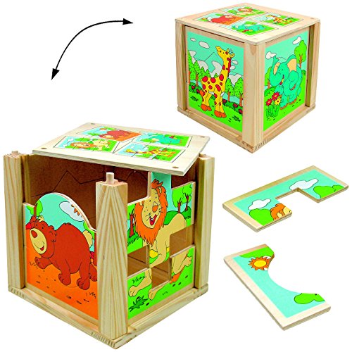 alles-meine.de GmbH 3-D Holzpuzzle/Steckpuzzle - Tiere - Zootiere - aus Holz - großes Holzpuzzle/Einlegepuzzle - Legespiel - Rahmenpuzzle/Kinderpuzzle - Tierpuzzle / .. von alles-meine.de GmbH