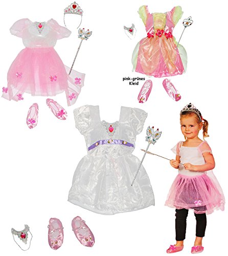 alles-meine.de GmbH 3 Set´s 4 TLG. Kostüm - Prinzessin/Ballerina - 2 bis 4 Jahre - Gr. 98-110 - Kleid - Schuhe & Schmuck & Zauberstab - für Kinder Kind Kinderkostüm - B.. von alles-meine.de GmbH