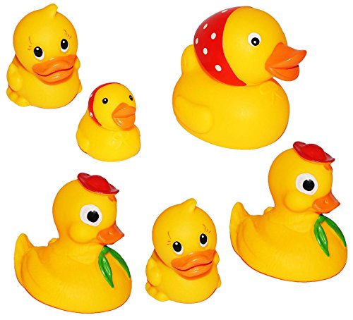 alles-meine.de GmbH 3 Set: Quietscher - 6 Stück Enten - Tiere/Quietscheente - für Baby ab 0 Monate - Quietschtier Entenjagd - Badeente/Figur Quietschfigur Badefiguren/Badet.. von alles-meine.de GmbH