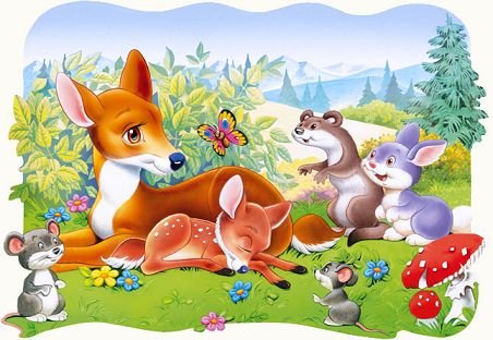 30 Teile Puzzle Kinderpuzzle - für Kinder - Tiere des WALDES - MÄRCHEN Castorland Puzzel - Rehe Waldtiere von alles-meine.de GmbH