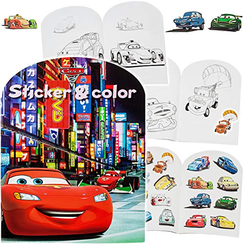 alles-meine.de GmbH 32 Seiten großes XL Malbuch - A4 - Cars - Auto - Lightning McQueen - mit vielen Sticker & Aufkleber - Dickes Kindermalbuch - für Stifte & Wassermalfarben - .. von alles-meine.de GmbH