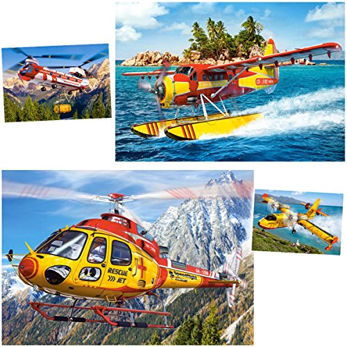 alles-meine.de GmbH 4 Stück Minipuzzle - 54 Teile - Flugzeug/Helikopter/Hubschrauber - inkl. Name - für Kinder & Erwachsene - Kinderpuzzle - Preis/Gewinn - Minipuzzle.. von alles-meine.de GmbH