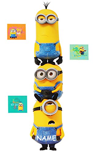 alles-meine.de GmbH 4 TLG. Set große Wandtattoo/Sticker - Minion - Ich einfach unverbesserlich/lustiger Stapel - incl. Name - Wandsticker - Aufkleber für Kinderzimmer.. von alles-meine.de GmbH