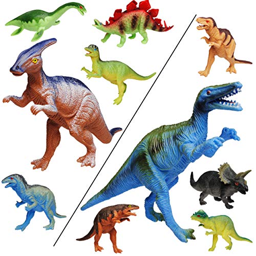 alles-meine.de GmbH 5 TLG. Set - große - Spielfiguren - Dinosaurier - Tyrannosaurus Rex - 14 cm groß - Spielzeug Tiere - Kunststoff/Weichgummi Hartgummi - Figuren - Spielze.. von alles-meine.de GmbH