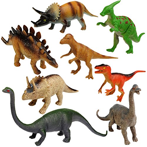 alles-meine.de GmbH 8 TLG. Set - Dinosaurier - Tyrannosaurus Rex - Spielzeug Tiere/Spielfiguren - Spielzeugdino - Dinos/Urzeit - Saurier - Dino - Tiere T-Rex - Tier - Ste.. von alles-meine.de GmbH