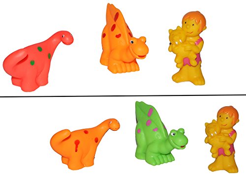 alles-meine.de GmbH 9 TLG. Set Quietscher als Dino/Dinosaurier - für Baby ab 0 Monate - Quietschtier/Figur Quietschfigur Badefiguren/Badetiere - Quietsch/Badewanne - Bade.. von alles-meine.de GmbH