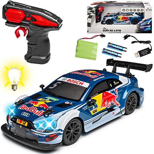 alles-meine.de GmbH A*U*D*I A5 RS5 DTM Champion Mattias Ekström Blau 2,4 GHz RC Funkauto mit Beleuchtung und Akkupack 1/24 Siva Modell Auto Kompatibel mit Audi von alles-meine.de GmbH