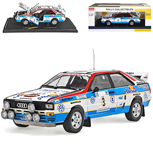 alles-meine.de GmbH A*U*D*I Quattro A2 Recalde Buono 3. Platz Rally Argentinien 1984 1/18 Sun Star Modell Auto mit individiuellem Wunschkennzeichen von alles-meine.de GmbH