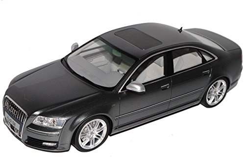 alles-meine.de GmbH A*u*d*i A8 S8 D3 Daytona Grau Limousine 2. Generation 2002-2010 Nr 205 1/18 Otto Modell Auto mit individiuellem Wunschkennzeichen von alles-meine.de GmbH