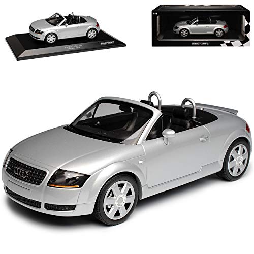 alles-meine.de GmbH A*u*d*i TT 8N Roadster Cabrio Silber 1. Generation 1998-2006 limitiert 1 von 300 1/18 Minichamps Modell Auto mit individiuellem Wunschkennzeichen von alles-meine.de GmbH