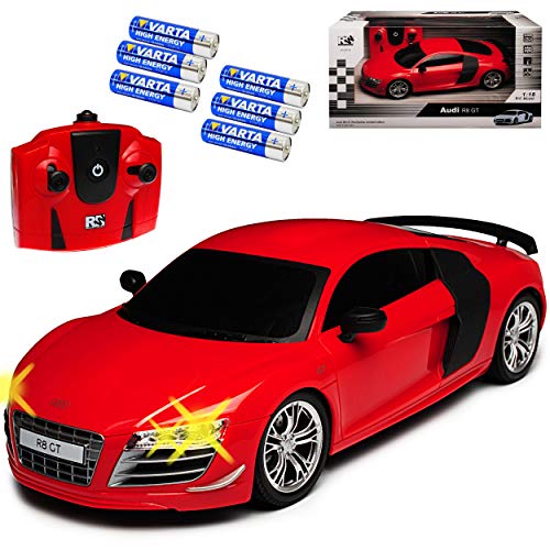 alles-meine.de GmbH A-U-D-I R8 GT 42 Coupe Rot 2006-2015 RC Funkauto - inkl. Batterien - sofort startklar 1/18 Modell Auto mit individiuellem Wunschkennzeichen von alles-meine.de GmbH