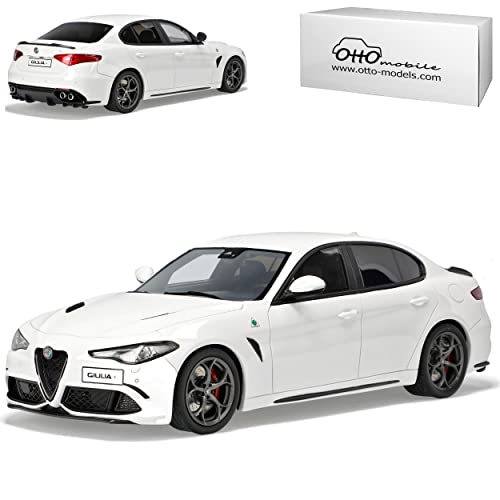 alles-meine.de GmbH Alfa Romeo Giulia Quadrifoglio Typ 952 Limousine Weiss Neueste Generation Ab 2016 Nr 839 1/18 Otto Modell Auto mit individiuellem Wunschkennzeichen von alles-meine.de GmbH