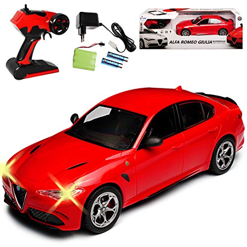 alles-meine.de GmbH Alfa Romeo Giulia Rot Ab 2016 2,4 GHz RC Funkauto mit Beleuchtung und Akkupack 1/14 Siva Modell Auto von alles-meine.de GmbH