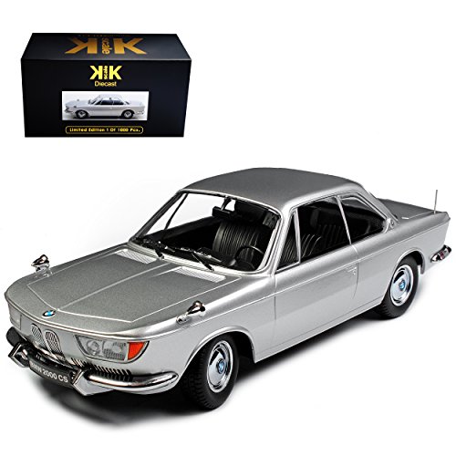 alles-meine.de GmbH B*M*W 2000 CS 120 Coupe Silber 1962-1972 1/18 KK-Scale Modell Auto mit individiuellem Wunschkennzeichen von alles-meine.de GmbH