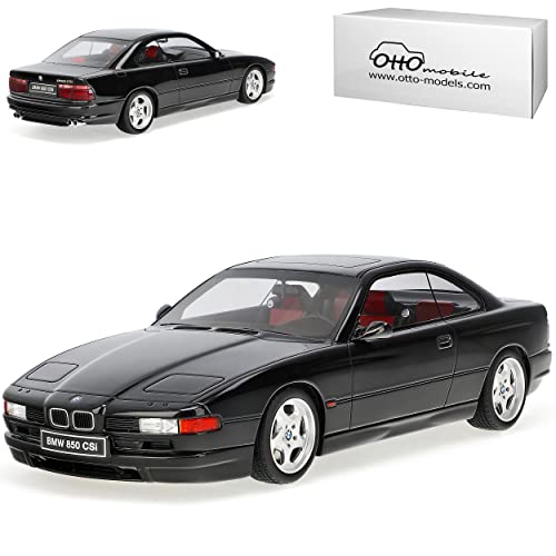 alles-meine.de GmbH B-M-W 8er 850 CSI E31 Schwarz Coupe 1989-1999 Nr 904 1/18 Otto Modell Auto mit individiuellem Wunschkennzeichen von alles-meine.de GmbH