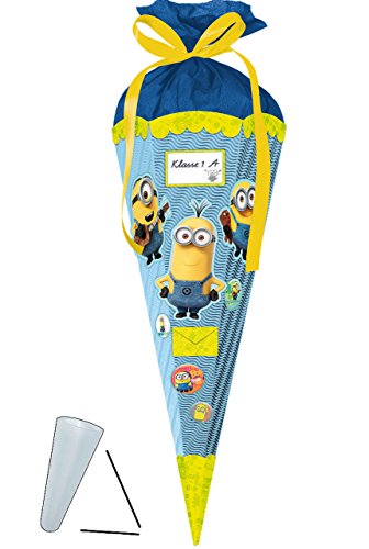 alles-meine.de GmbH BASTELSET Schultüte - Minion - 85 cm - mit/ohne Kunststoff Spitze - Zuckertüte - incl. Rohling - Bastelschultüte - Set zum selber Basteln - Jungen Mädch.. von alles-meine.de GmbH