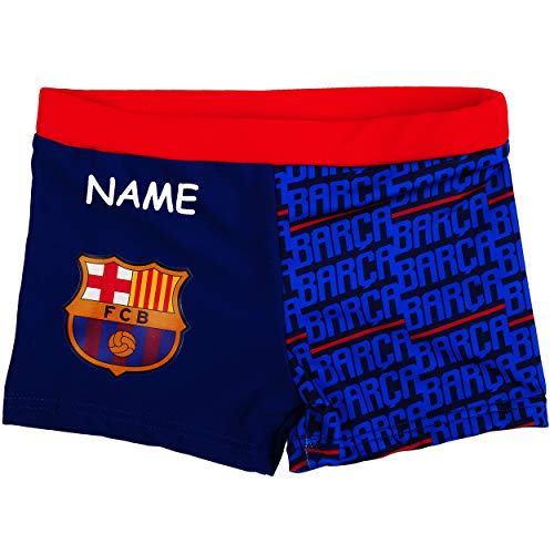 alles-meine.de GmbH Badehose/Badeshorts - Fußball - FC Barcelona - FCB - incl. Name - Größe 4 bis 5 Jahre - Gr. 110 bis 116 - für Jungen Kinder Badepants - Boxershorts Shorts m.. von alles-meine.de GmbH