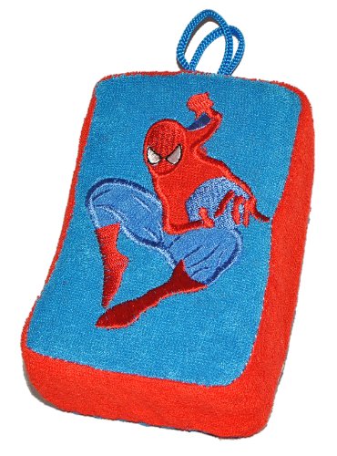 alles-meine.de GmbH Badeschwamm/Plüschtier - Spiderman - Schwamm mit Stoff bezogen - Badespielzeug für Kinder Stofftier Amazing Spider Man Spinne Spiderman für Jungen von alles-meine.de GmbH