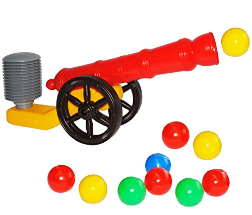 alles-meine.de GmbH Ballkanone/Kanone - incl. 10 Bälle - 48 cm - wasserfest - für INNEN & AUßEN - z.B. für Bällepool/Bällebad/Ball - Bad - Spielzeugbälle - Kinderbälle/Ba.. von alles-meine.de GmbH