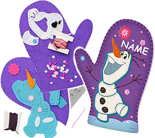 alles-meine.de GmbH Bastelset - Filz - die Eiskönigin - Frozen/Olaf - incl. Name - zum Sticken, einfaches Nähen per Hand - Komplettset filzen Eulen - Creativ - Filzset zum .. von alles-meine.de GmbH