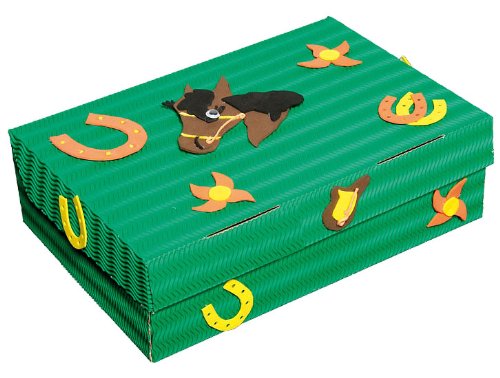 alles-meine.de GmbH Bastelset Schulbox/Kreativbox - Pferde grün Tier Tiere - Schule Basteln Malbox für Kinder/Zeichenbox Schachtel/Spielzeugkiste/Box von alles-meine.de GmbH