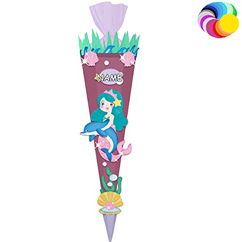 alles-meine.de GmbH Bastelset - Schultüte Farbe & Größe wählbar 70/85 / 100 cm - Meerjungfrau & Fische - Farbe frei wählbar - Bastelschultüte - Zuckertüte zum selber Bastel.. alles-meine.de GmbH Bastelset - Schultüte Farbe & Größe wählbar 70/85 / 100 cm - Meerjungfrau & Fische - Farbe frei wählbar - Bastelschultüte - Zuckertüte zum selber Bastel.. von alles-meine.de GmbH