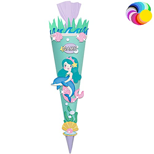 alles-meine.de GmbH Bastelset - Schultüte Farbe & Größe wählbar 70/85 / 100 cm - Meerjungfrau & Fische - inkl. Name - Farbe frei wählbar - Bastelschultüte - Zuckertüte zum .. alles-meine.de GmbH Bastelset - Schultüte Farbe & Größe wählbar 70/85 / 100 cm - Meerjungfrau & Fische - inkl. Name - Farbe frei wählbar - Bastelschultüte - Zuckertüte zum .. von alles-meine.de GmbH