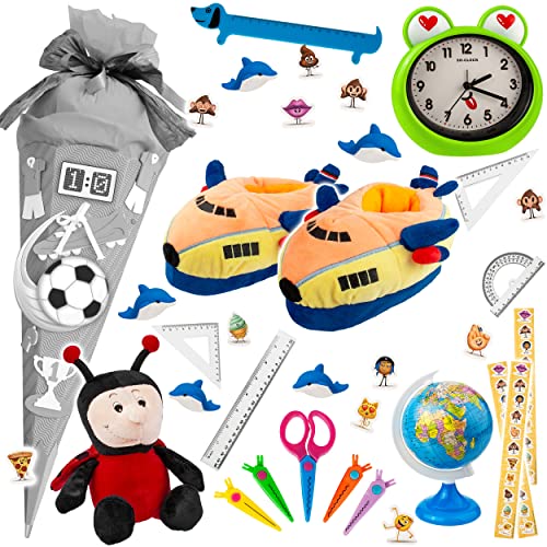 alles-meine.de GmbH Bastelset - Schultüte Farbe & Größe wählbar 70/85 / 100 cm - komplette Füllung - passend für Zuckertüte - fertig gefüllt - Fussball - Mädchen Jungen - O.. alles-meine.de GmbH Bastelset - Schultüte Farbe & Größe wählbar 70/85 / 100 cm - komplette Füllung - passend für Zuckertüte - fertig gefüllt - Fussball - Mädchen Jungen - O.. von alles-meine.de GmbH