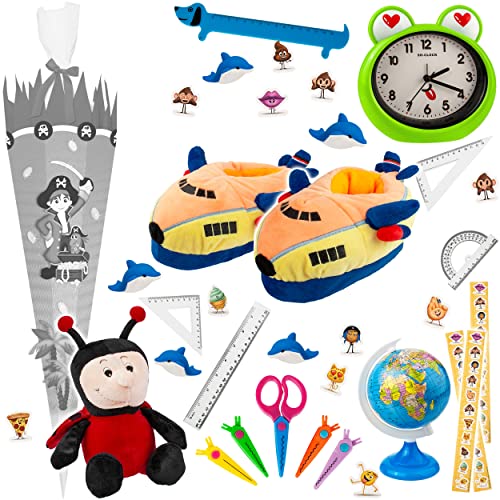 alles-meine.de GmbH Bastelset - Schultüte Farbe & Größe wählbar 70/85 / 100 cm - komplette Füllung - passend für Zuckertüte - fertig gefüllt - Pirat - Mädchen Jungen - OHNE.. alles-meine.de GmbH Bastelset - Schultüte Farbe & Größe wählbar 70/85 / 100 cm - komplette Füllung - passend für Zuckertüte - fertig gefüllt - Pirat - Mädchen Jungen - OHNE.. von alles-meine.de GmbH