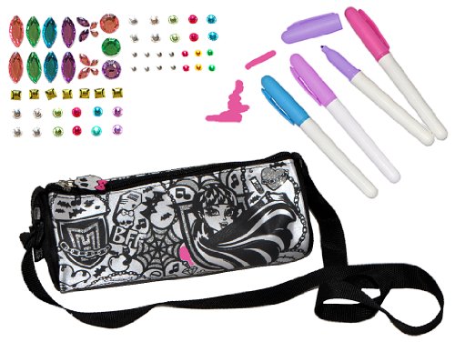 alles-meine.de GmbH Bastelset zum Bemalen für Umhängetasche/Schultertasche - Monster High - Schlamper Etui Kinder Federtasche Schlamperrolle Vampir von alles-meine.de GmbH