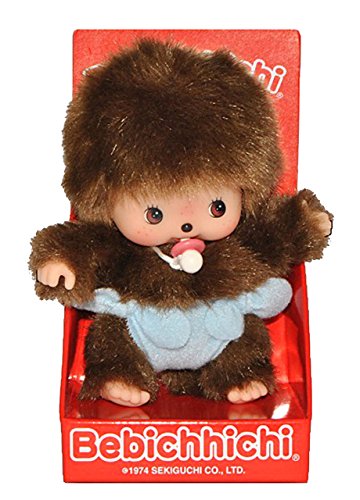 alles-meine.de GmbH Bebichhichi - Baby mit Blauer Windel & Schnuller - Monchichi klein 14,5 cm Junge Hose Monchhichi zur Geburt Neugeborene Babys von alles-meine.de GmbH