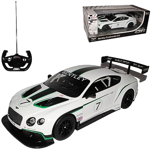 alles-meine.de GmbH Bentley Continental GT3 Rennversion Weiss RC Funkauto 1/14 Modell Auto mit individiuellem Wunschkennzeichen von alles-meine.de GmbH