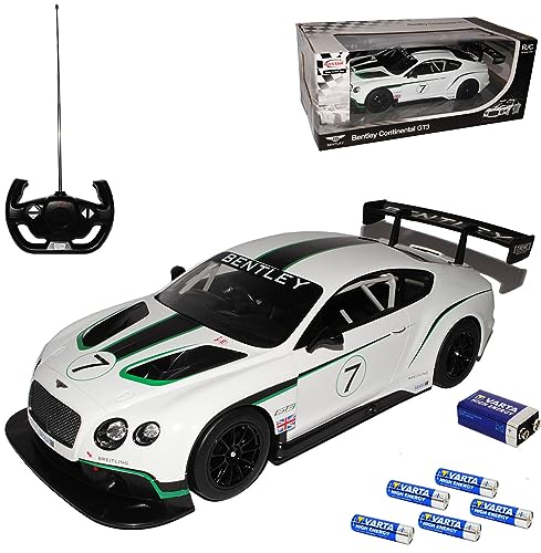 alles-meine.de GmbH Bentley Continental GT3 Rennversion Weiss RC Funkauto -inklusive Batterien- sofort startklar 1/14 Modell Auto von alles-meine.de GmbH